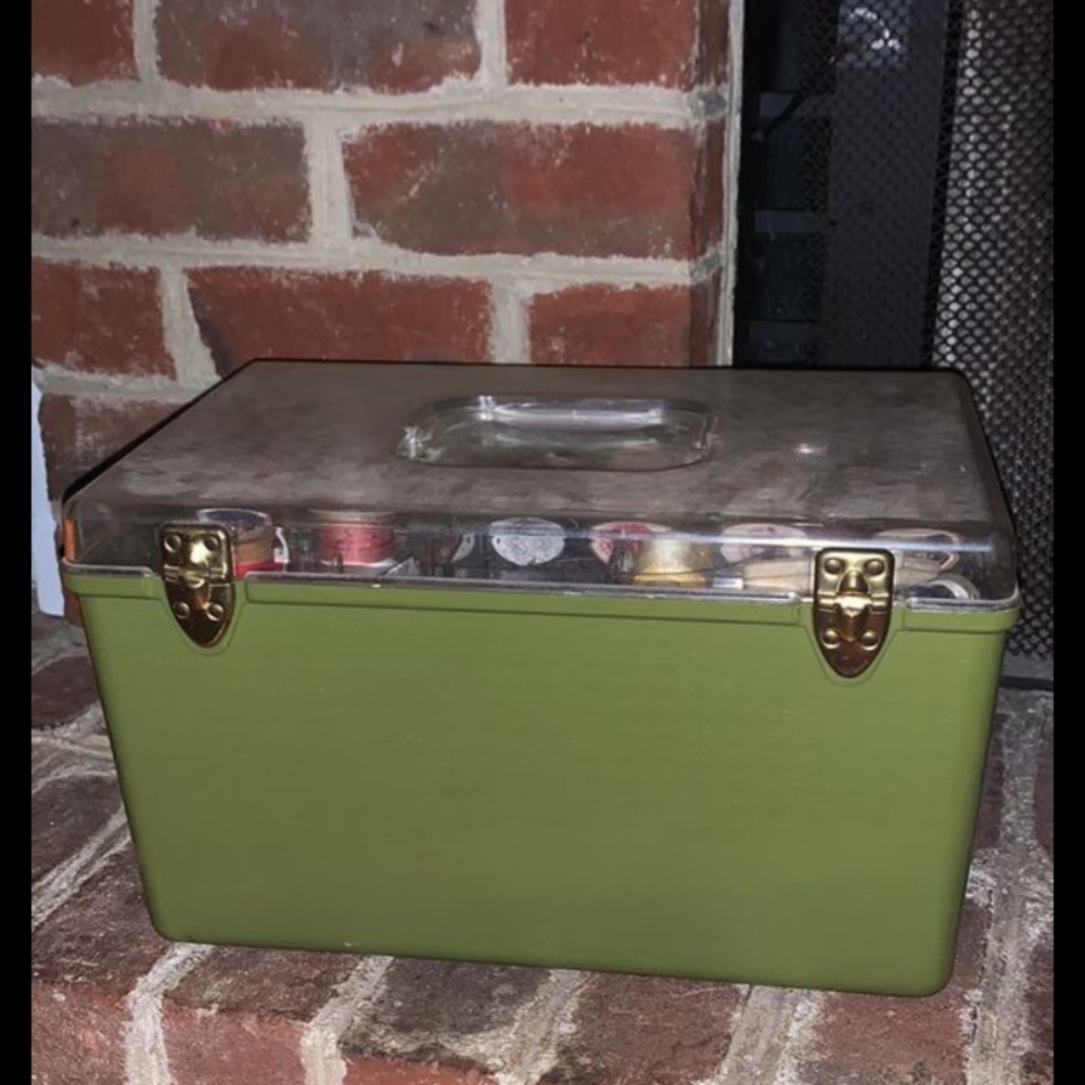 Vintage Wil-Hold Sewing Box - Avocado Green